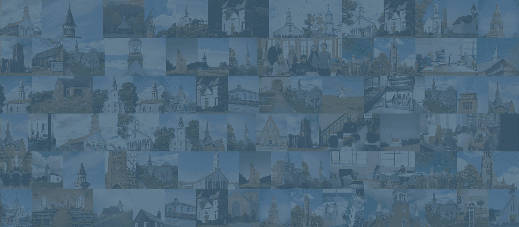 Over 58742 churches served.